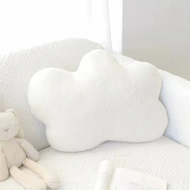Soft Cartoon Cloud Plush Pillow – Cozy Baby Room & Girls’ Bedroom Decor