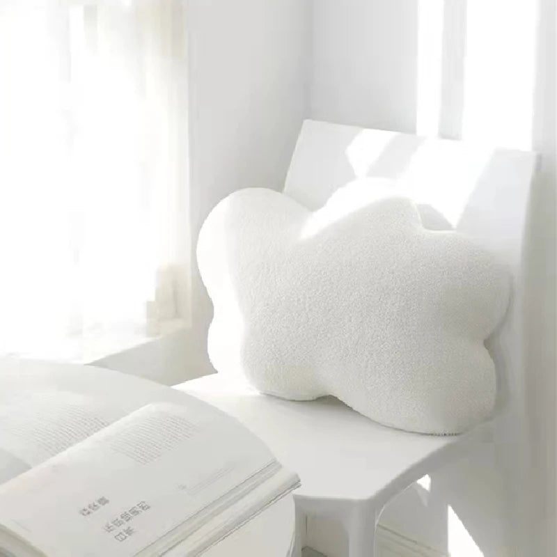 Soft Cartoon Cloud Plush Pillow – Cozy Baby Room & Girls’ Bedroom Decor