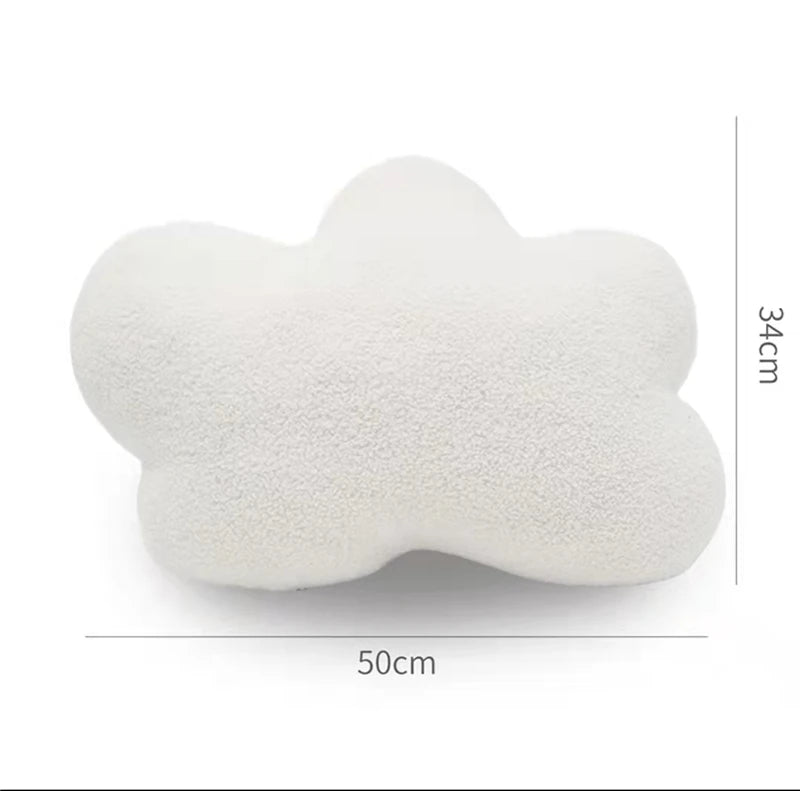 Soft Cartoon Cloud Plush Pillow – Cozy Baby Room & Girls’ Bedroom Decor