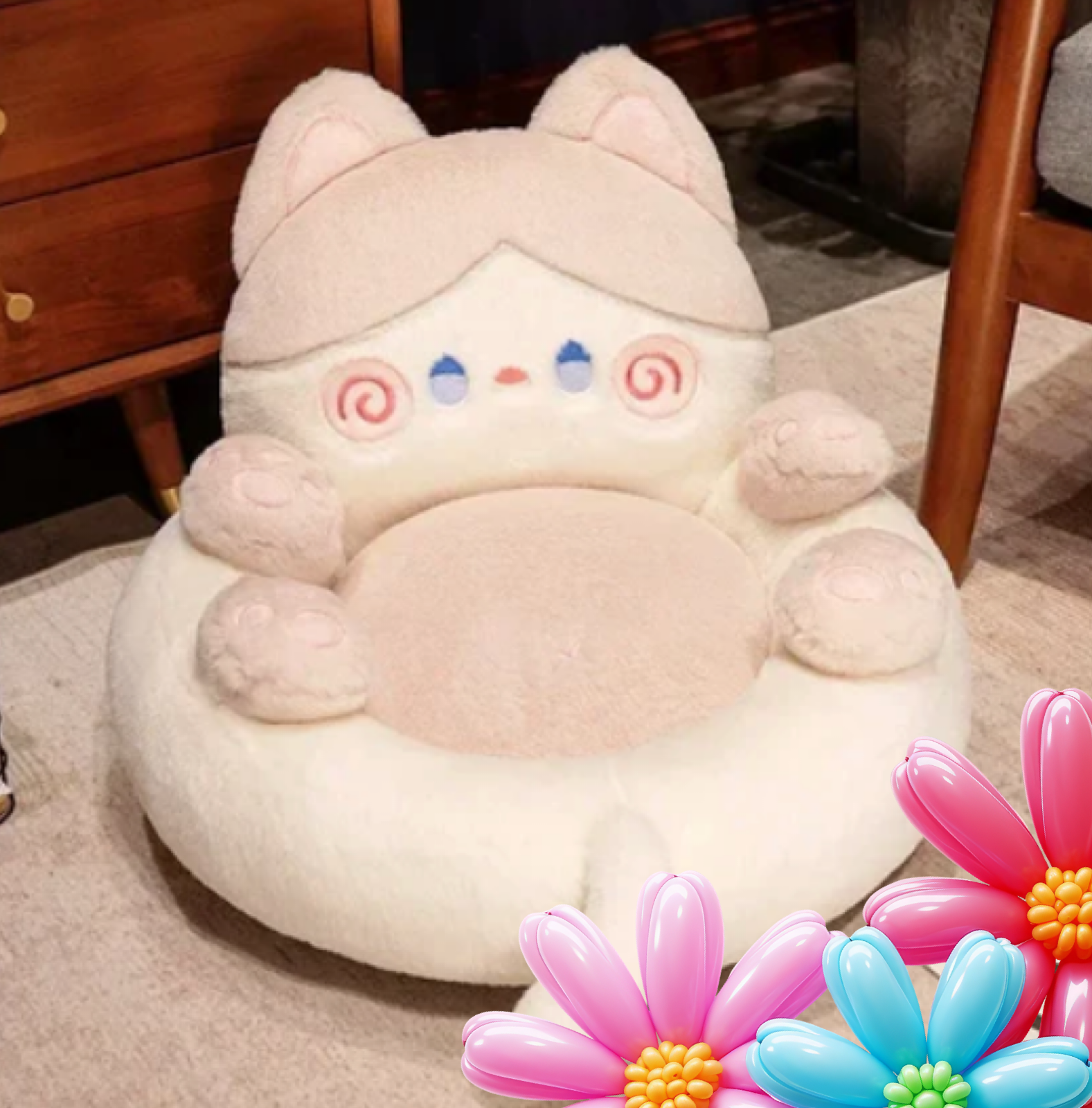 Whisker Lounge – Cute Kitten Lazy Sofa Cushion for Kids & Cozy Corners