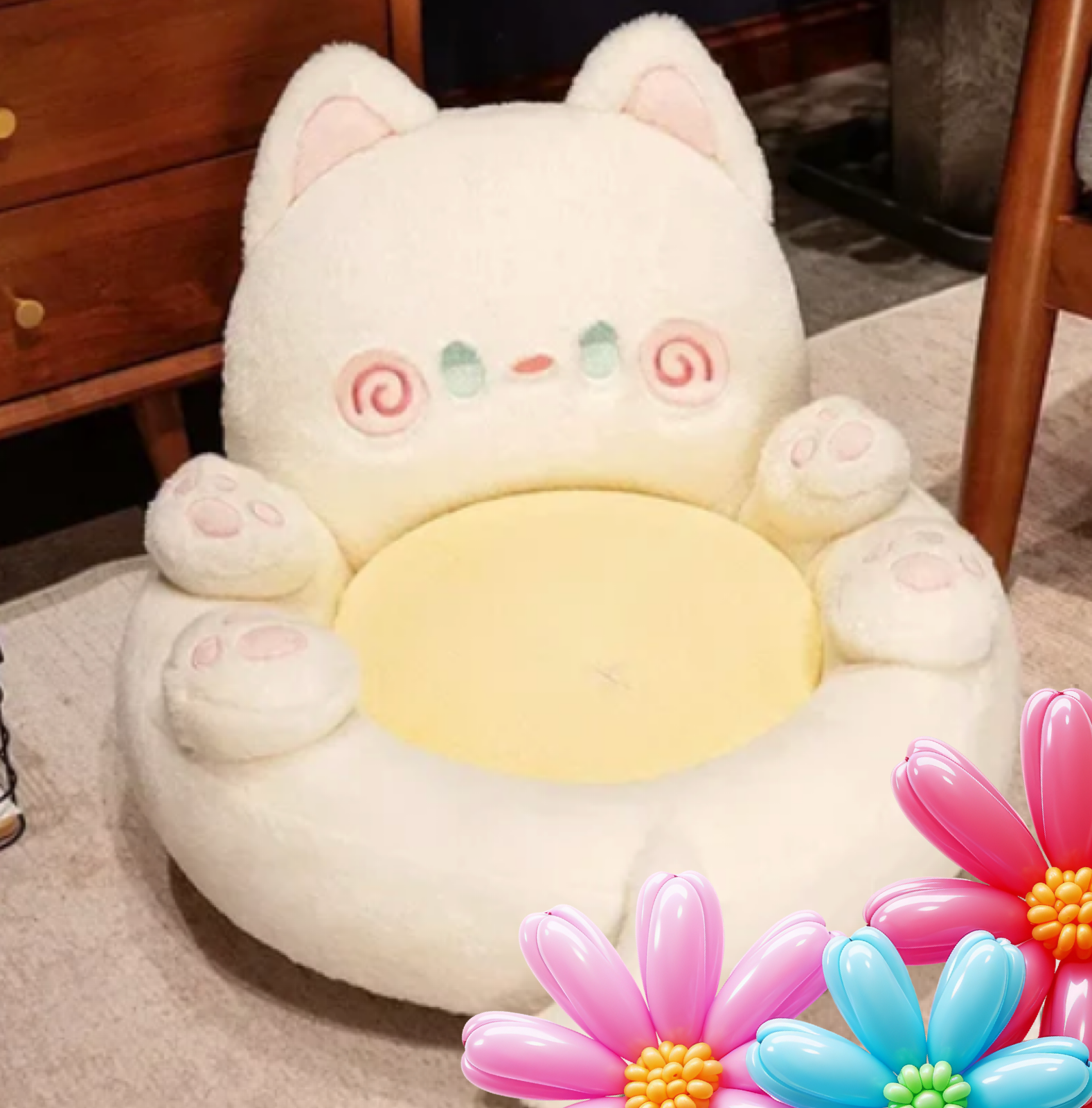Whisker Lounge – Cute Kitten Lazy Sofa Cushion for Kids & Cozy Corners