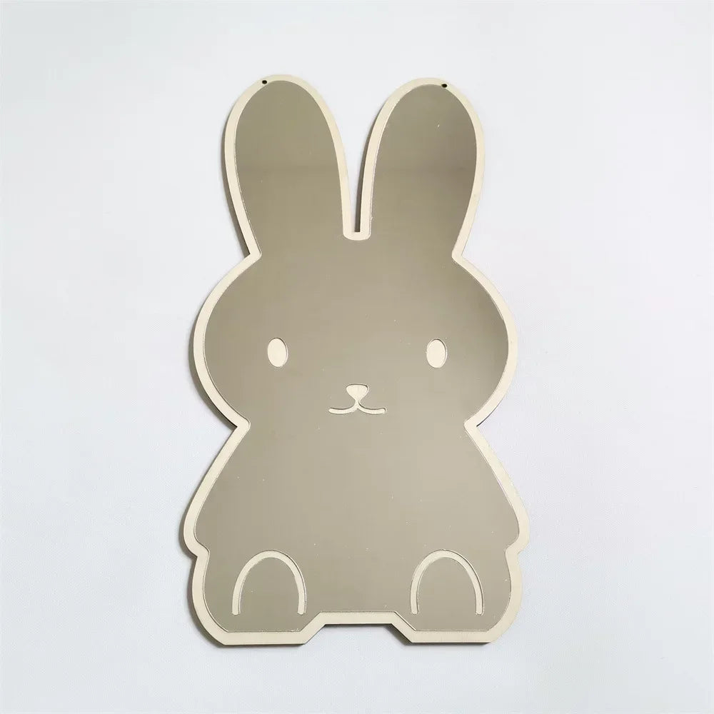 Sugarplum Spaces – Girl’s Bedroom Decorative Bear & Rabbit Acrylic Mirror