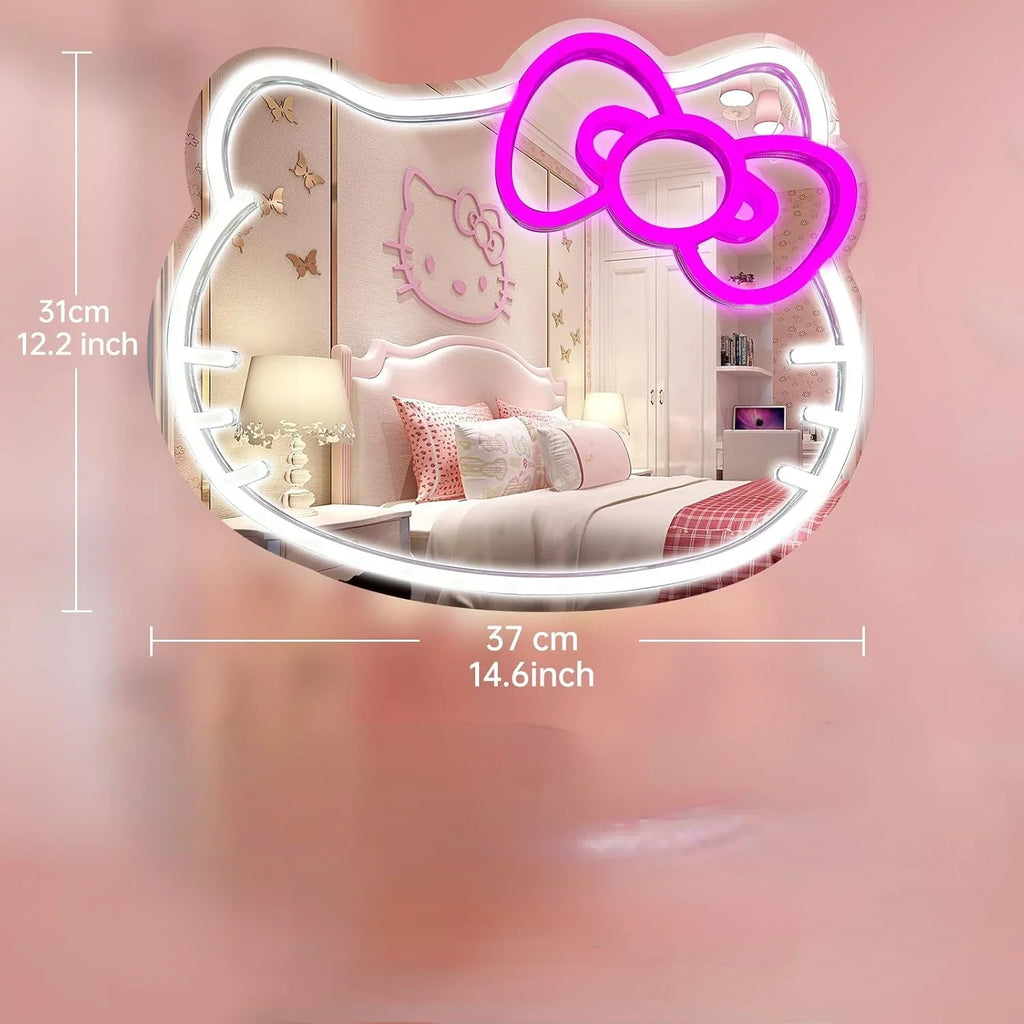 Sugarpop Glow Character-Inspired Neon Mirror – USB LED Wall Light for Teens & Kids