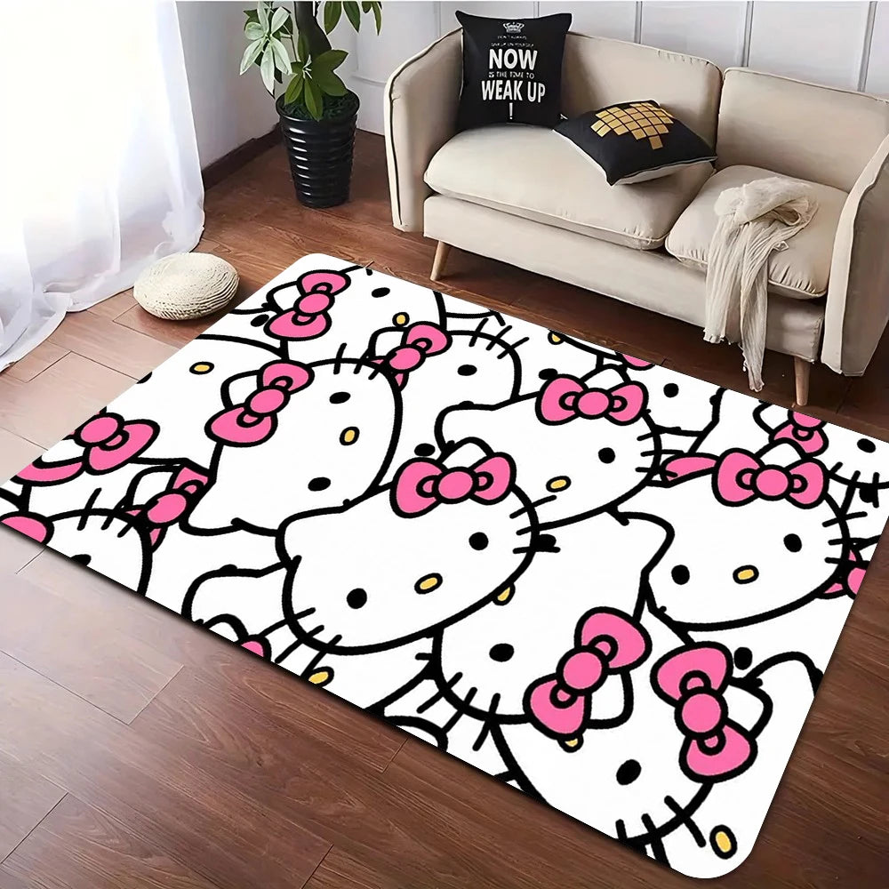 Cozy Hello Kitty Flannel Mat with Fun Prints
