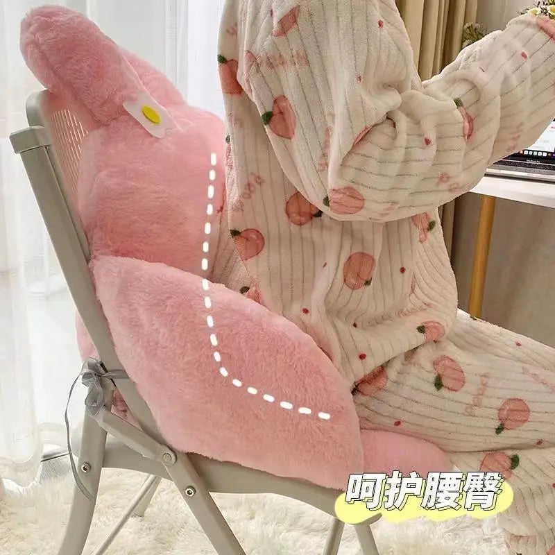 Plush Cartoon Seat Cushion – Cozy Comfort for Girls
