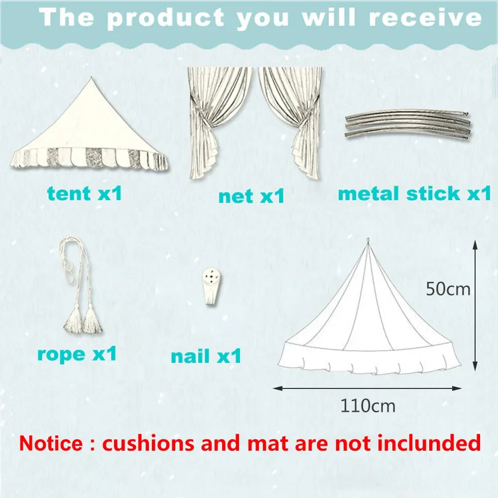 Sugarplum Spaces Girls’ Hanging Tent Canopy – Cozy Reading Corner