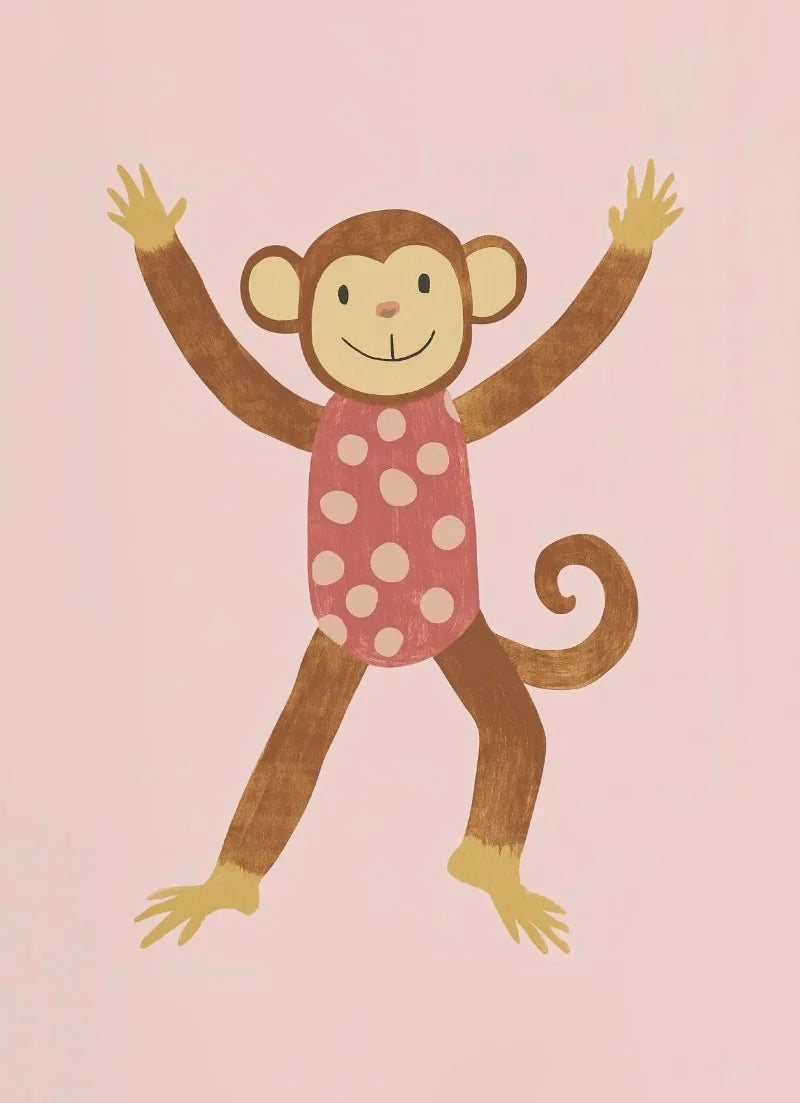 Sugarplum Spaces Nordic Cartoon Animals Canvas Wall Art