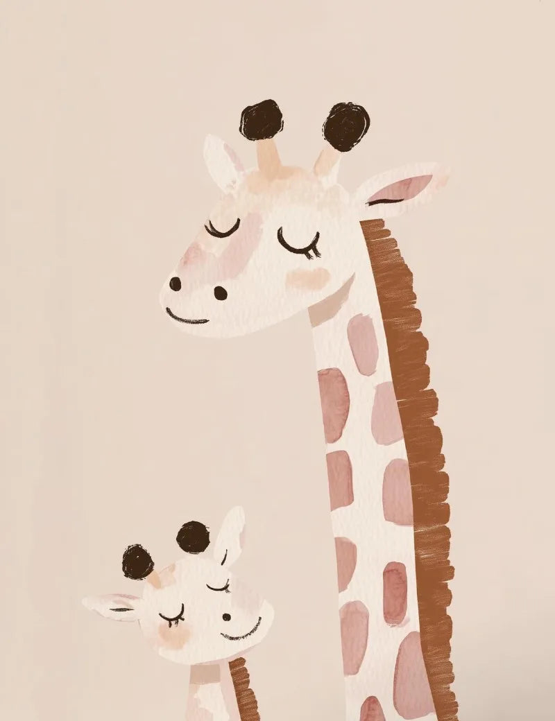 Sugarplum Spaces Nordic Cartoon Animals Canvas Wall Art