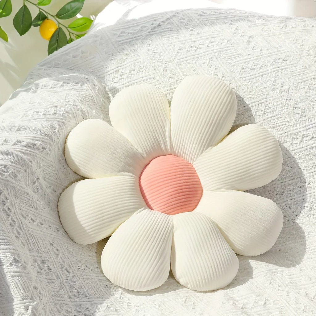 Petal Puff Plush Flower Cushion – Soft Daisy Floor or Seat Pillow