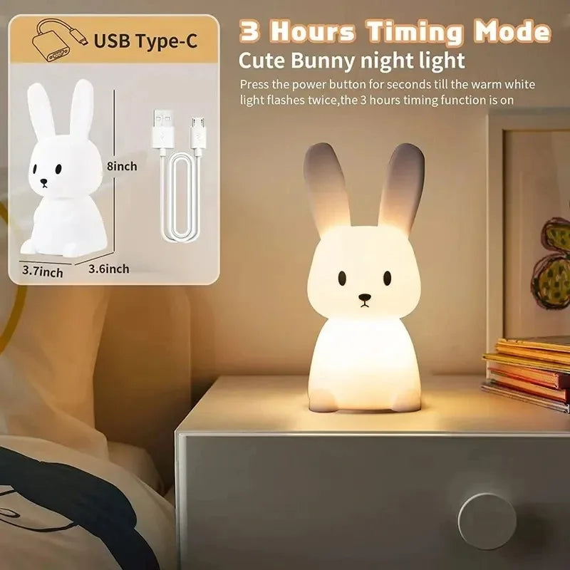 LED Rabbit Night Light – Sugarplum Spaces