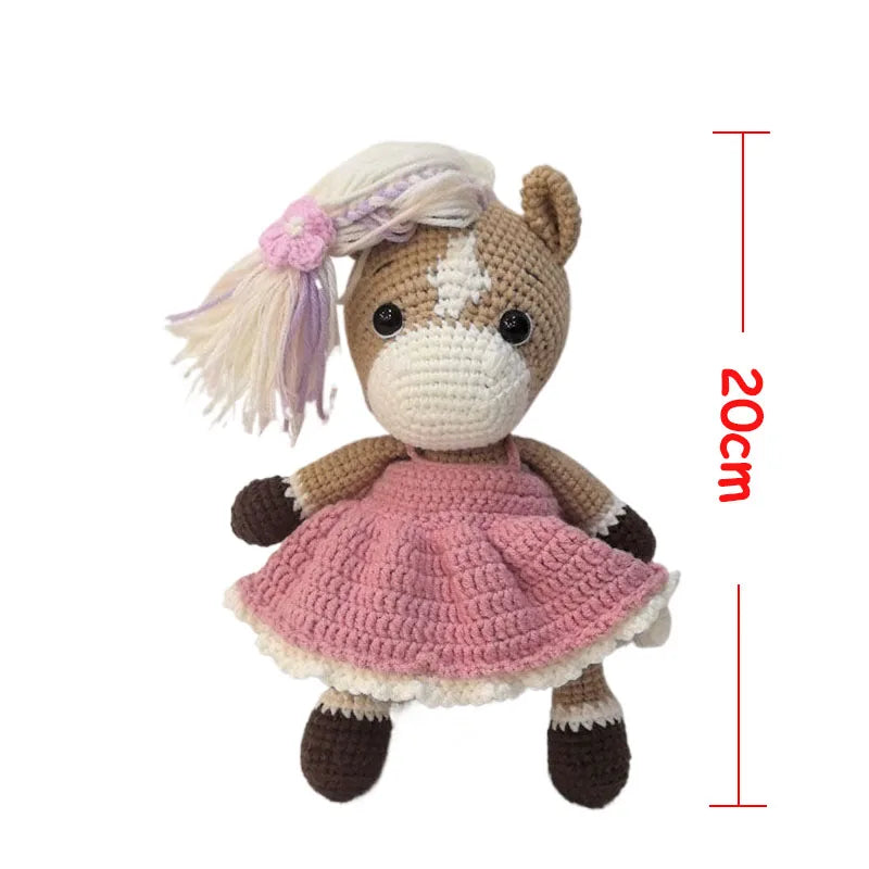Cuddle Pals Handmade Crochet Animal Plush Dolls – Soft Stuffed Friends in Cute Outfits