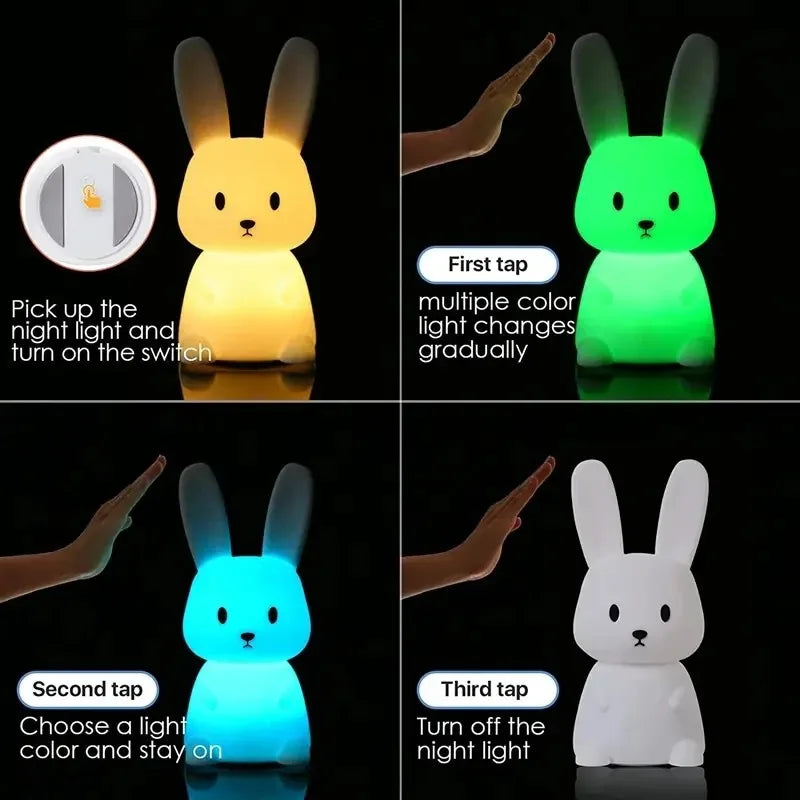 LED Rabbit Night Light – Sugarplum Spaces