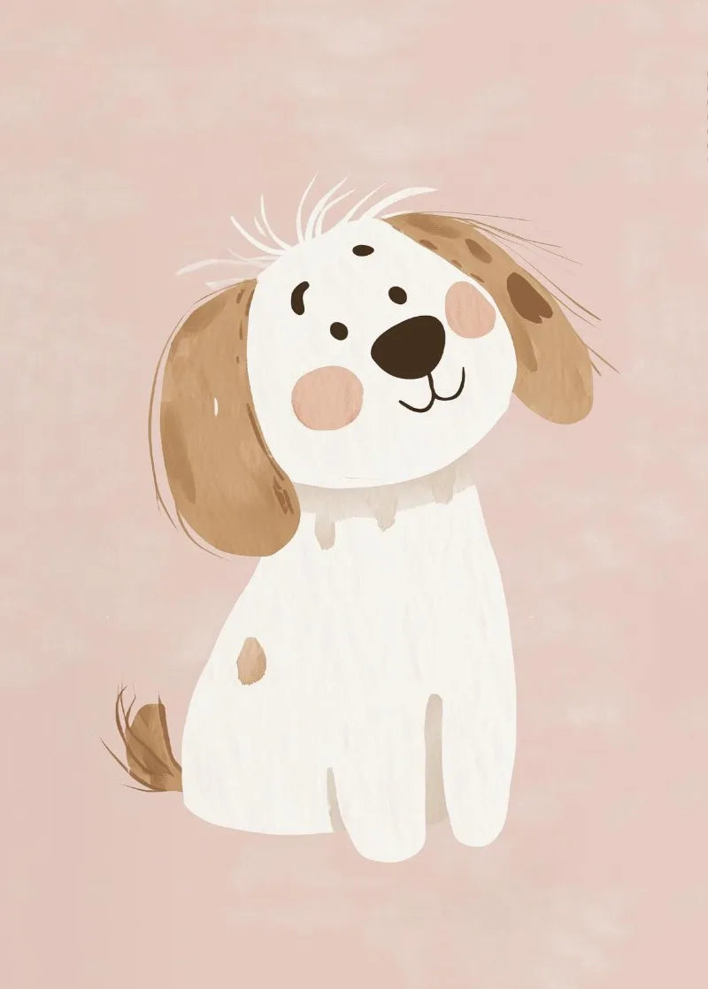 Sugarplum Spaces Nordic Cartoon Animals Canvas Wall Art