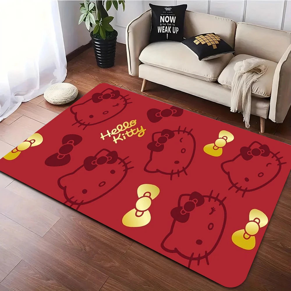 Cozy Hello Kitty Flannel Mat with Fun Prints