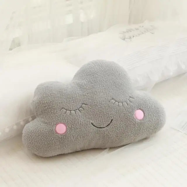 Dreamy Skies Plush Pillow Set – Soft Cloud, Moon, Star & Raindrop Cushions for Kids, Baby Room Decor