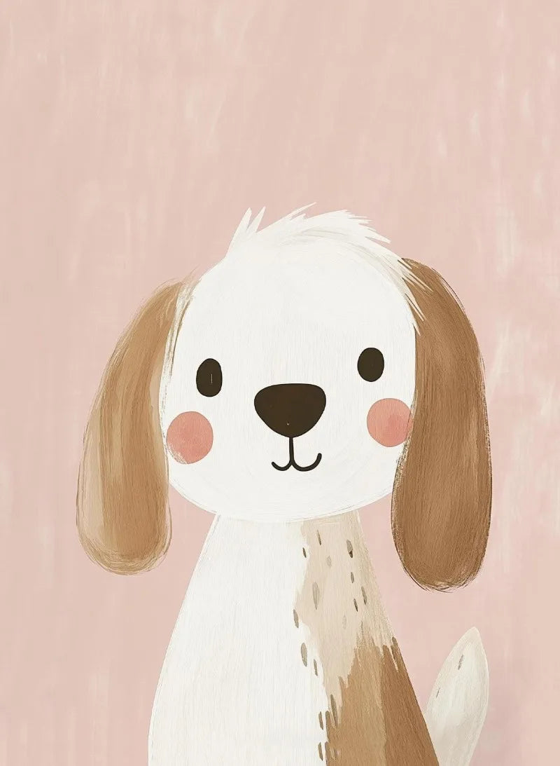 Sugarplum Spaces Nordic Cartoon Animals Canvas Wall Art