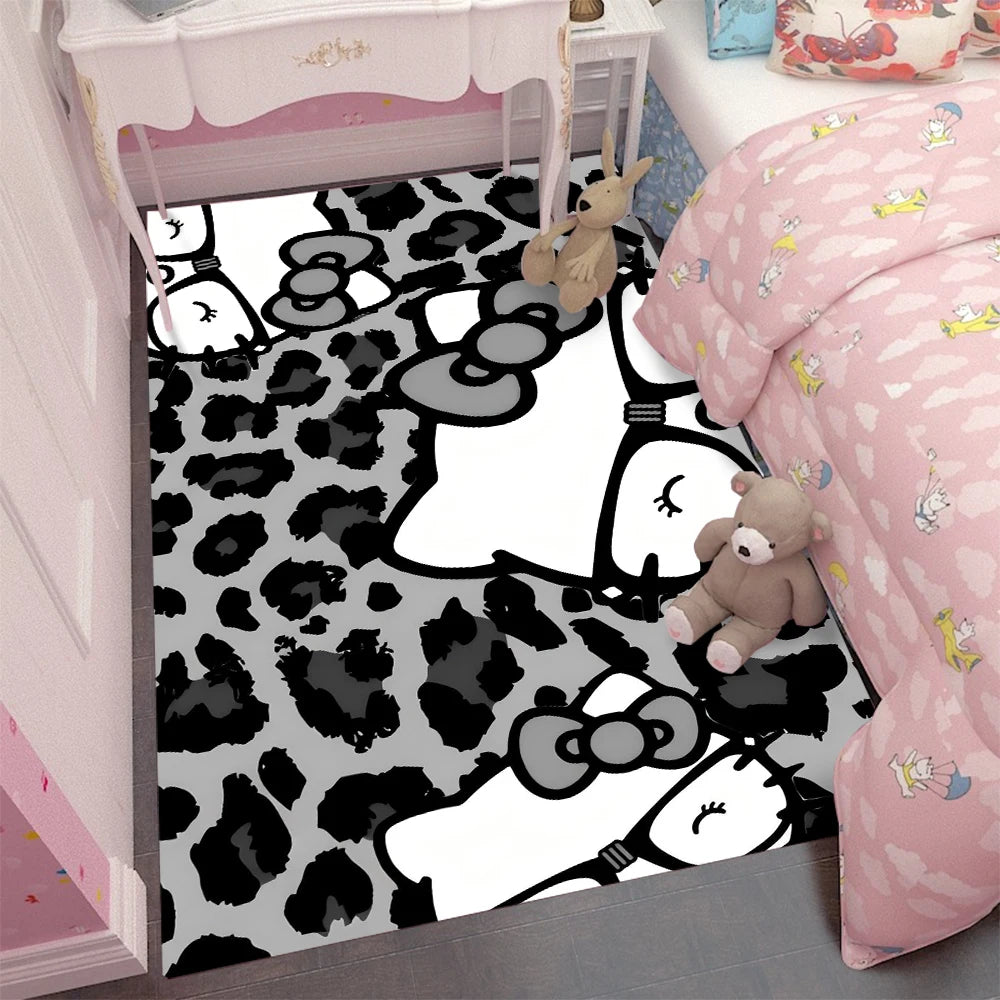 Cozy Hello Kitty Flannel Mat - Perfect for Girl's Room