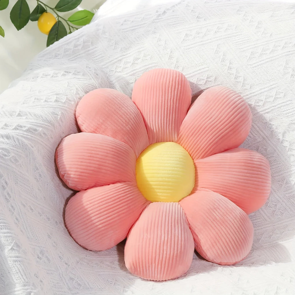 Petal Puff Plush Flower Cushion – Soft Daisy Floor or Seat Pillow