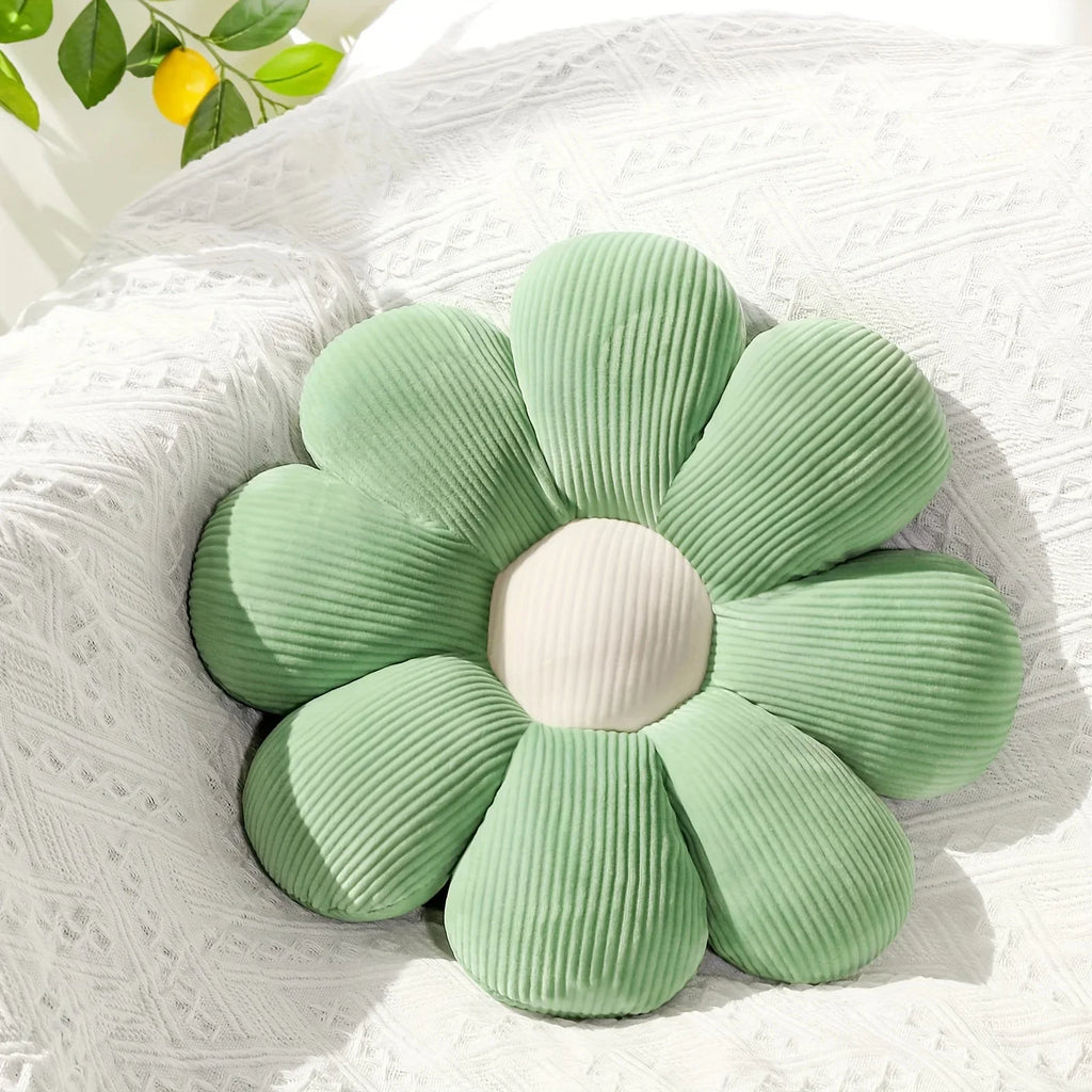 Petal Puff Plush Flower Cushion – Soft Daisy Floor or Seat Pillow