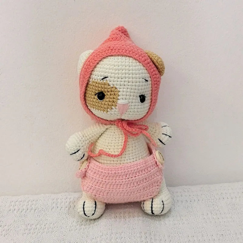 Cuddle Pals Handmade Crochet Animal Plush Dolls – Soft Stuffed Friends in Cute Outfits