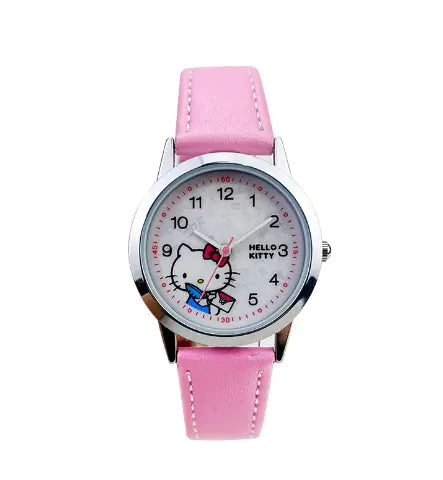 Pink Quartz Watch for Girls – Cute Waterproof Cartoon Wristwatch