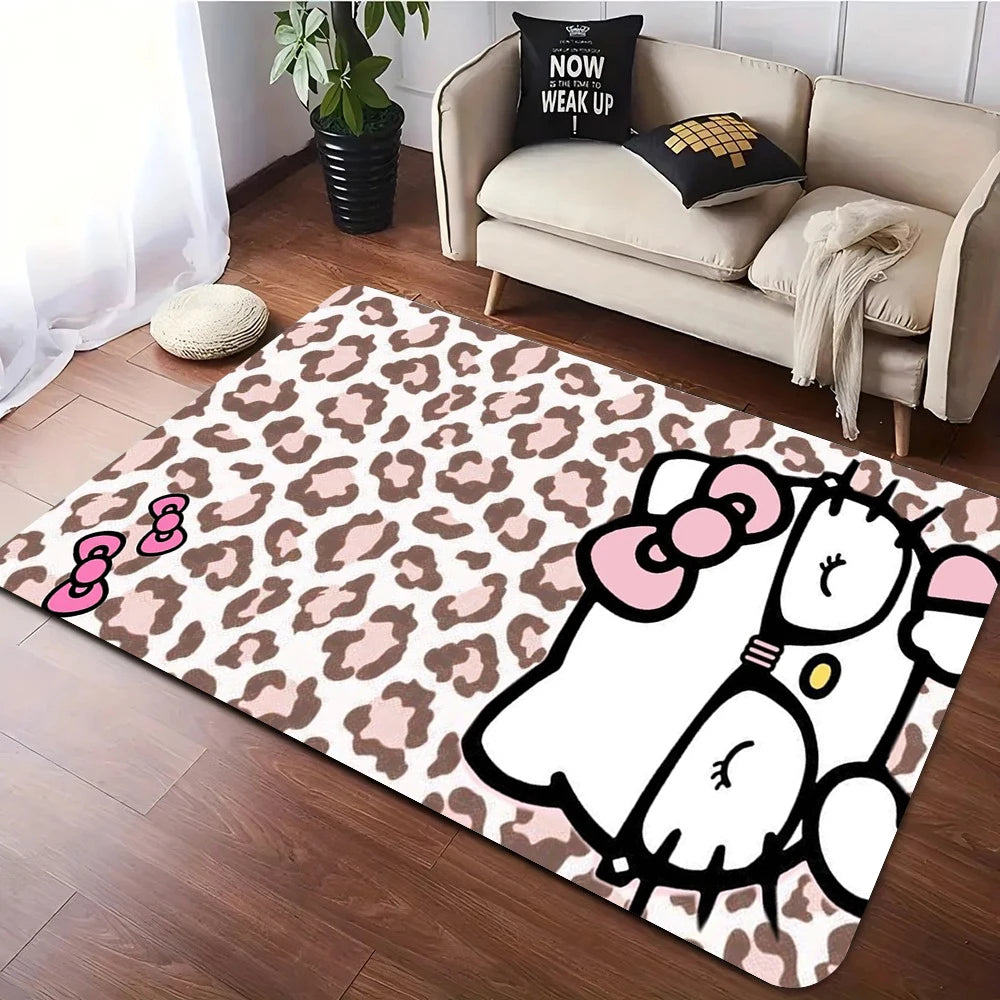 Cozy Hello Kitty Flannel Mat with Fun Prints