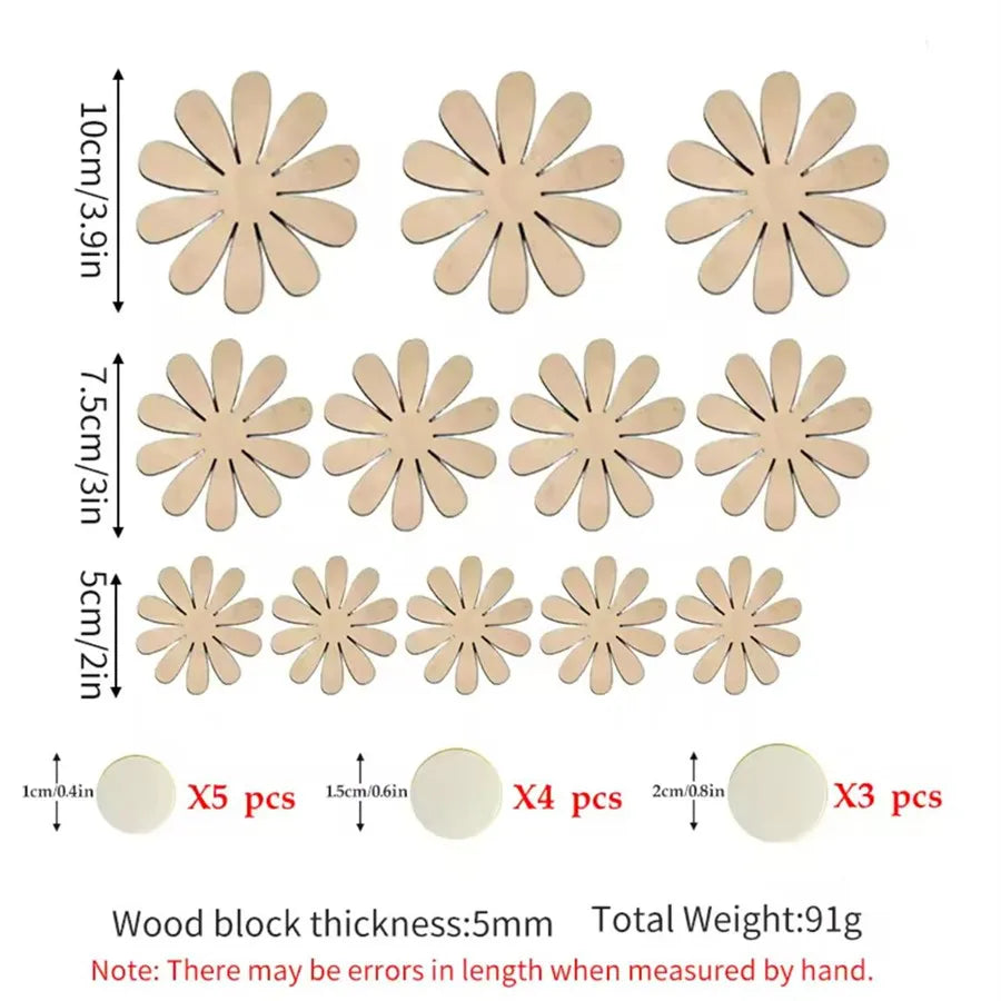 Sugarplum Spaces Daisy Bloom Wooden Wall Set