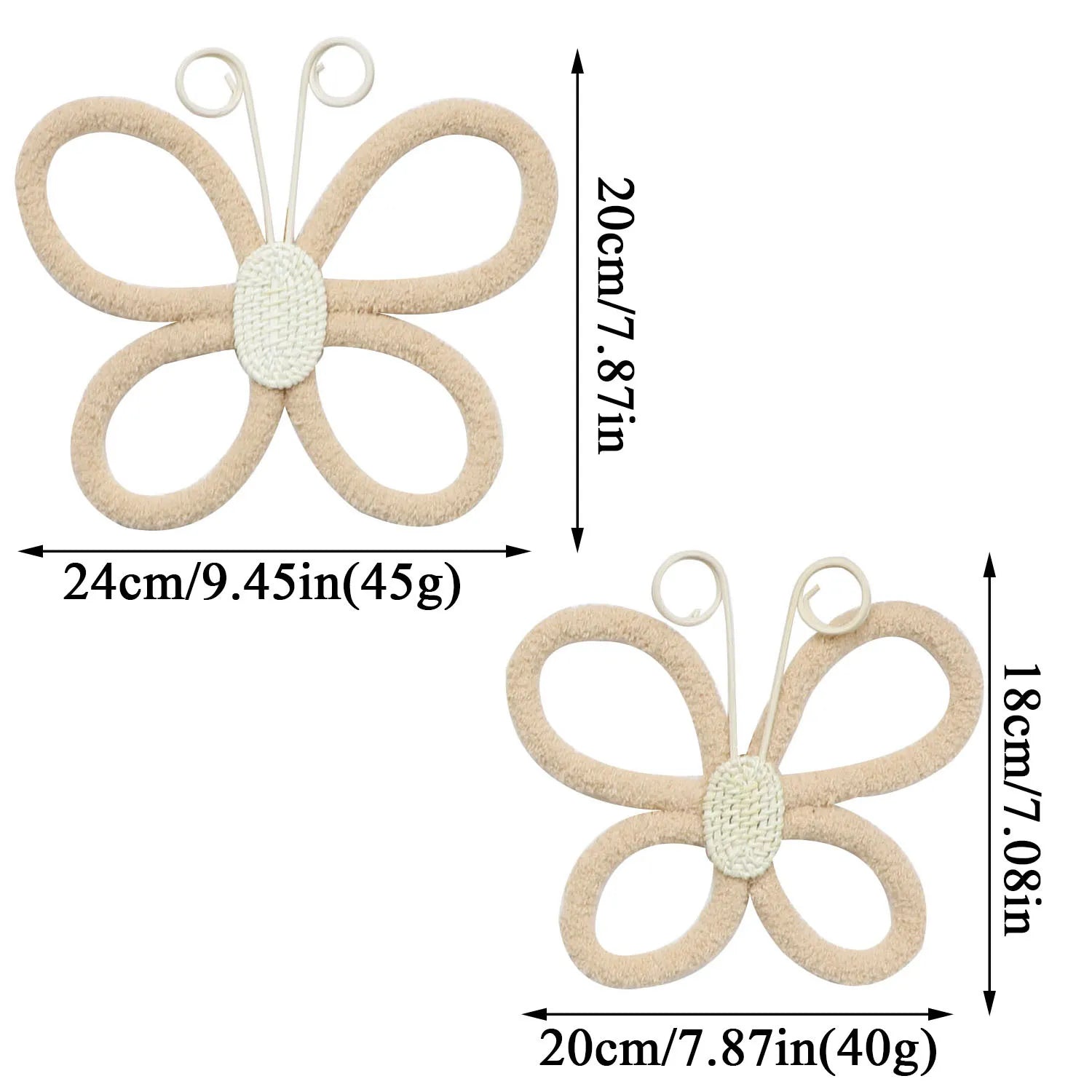 Boho Butterfly & Daisy Wall Décor – 2 Piece Set