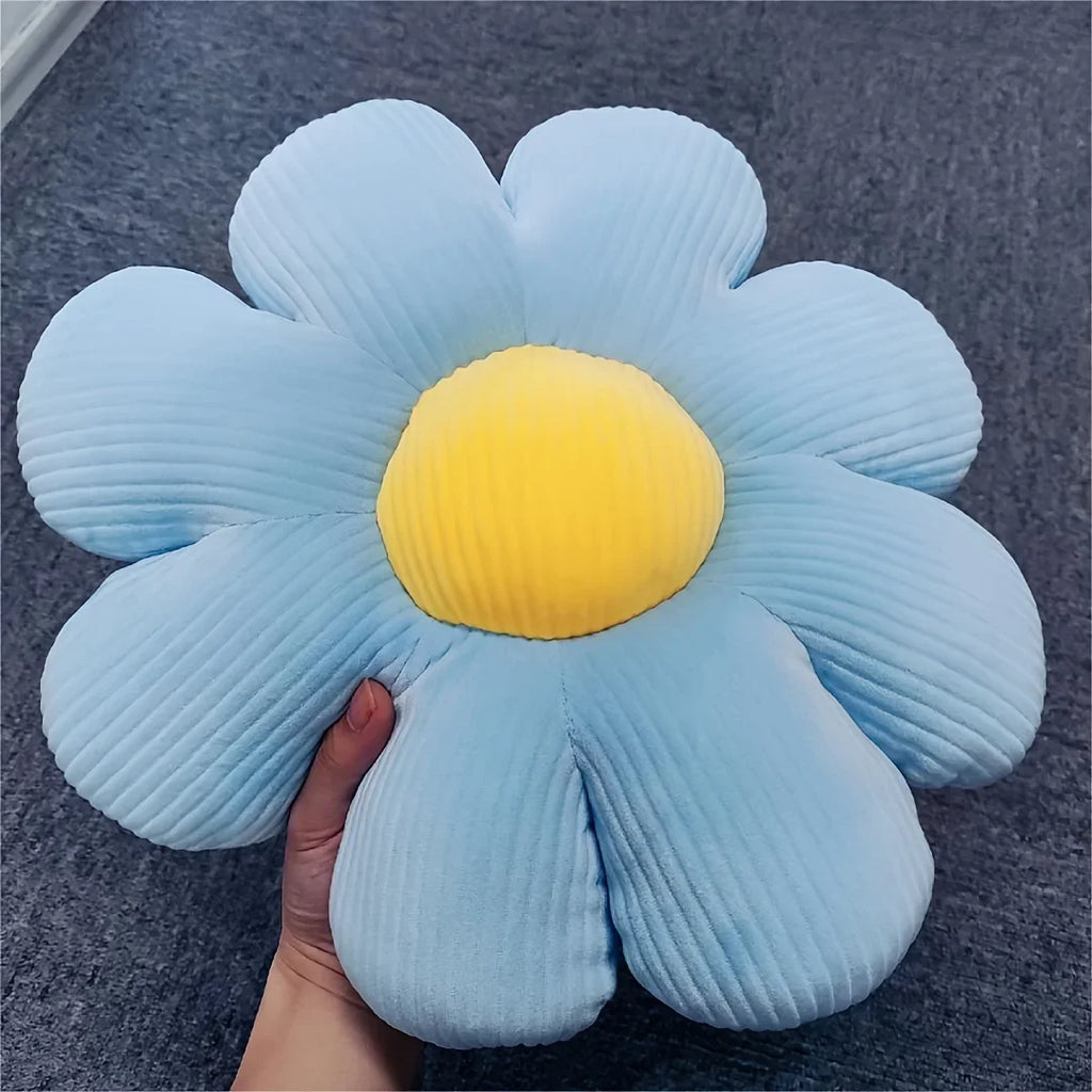 Petal Puff Plush Flower Cushion – Soft Daisy Floor or Seat Pillow