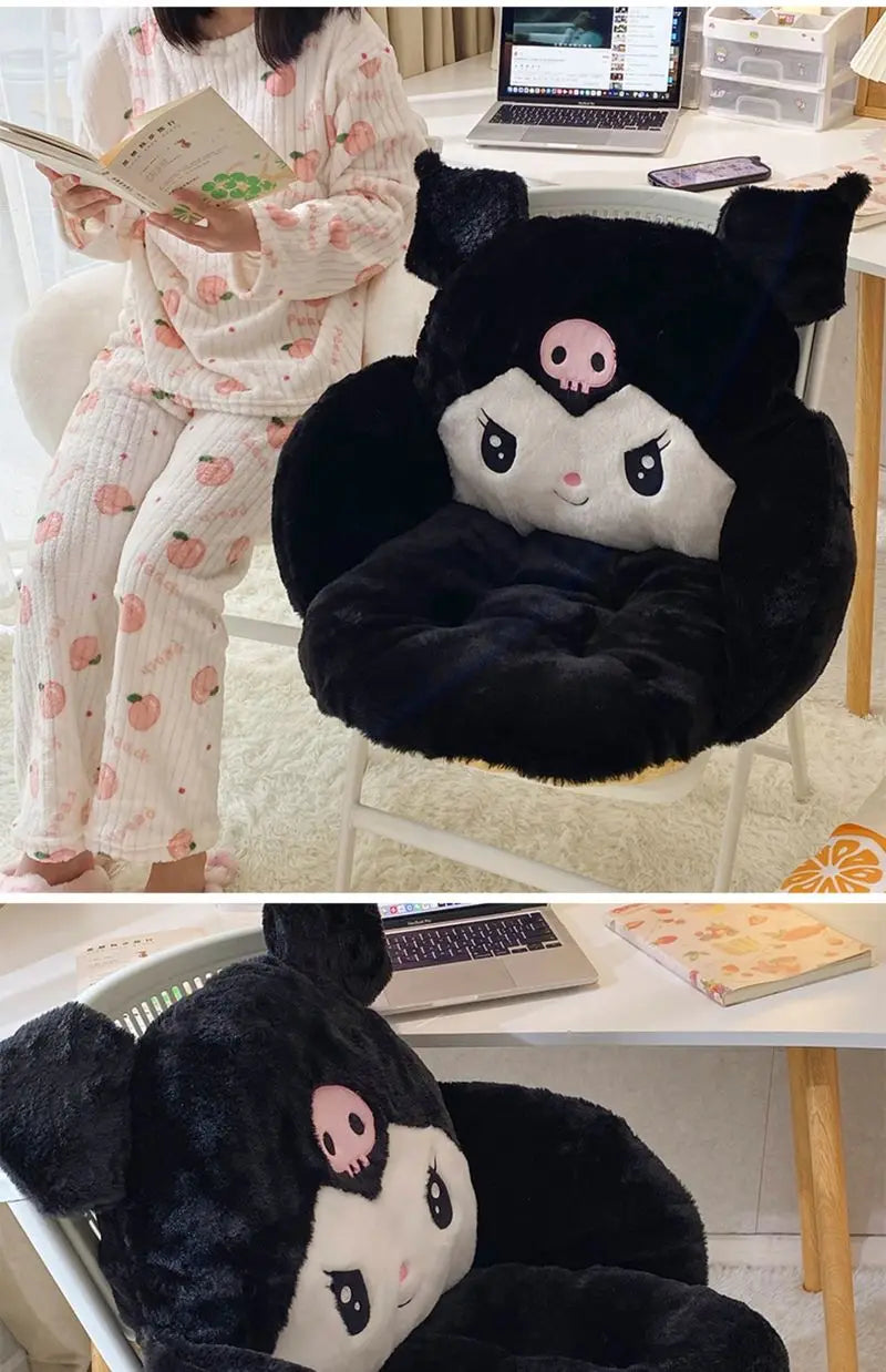 Plush Cartoon Seat Cushion – Cozy Comfort for Girls
