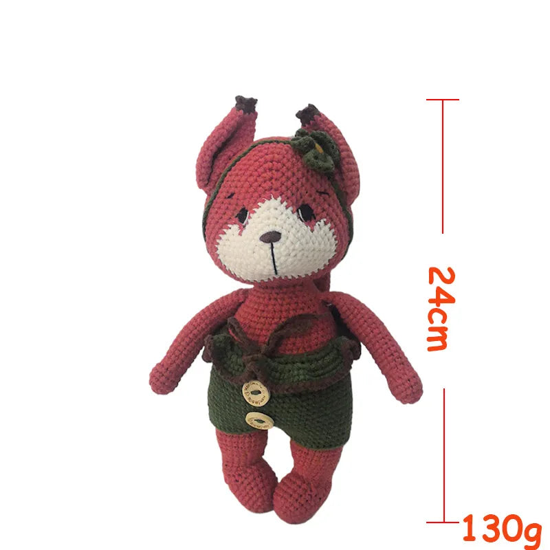 Cuddle Pals Handmade Crochet Animal Plush Dolls – Soft Stuffed Friends in Cute Outfits