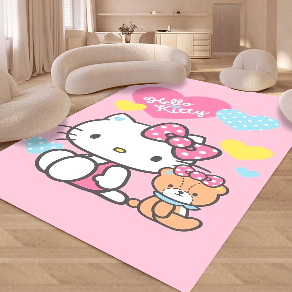 Hello Kitty Large Area Mat – Cute & Cozy Bedroom Decor for Young Girls