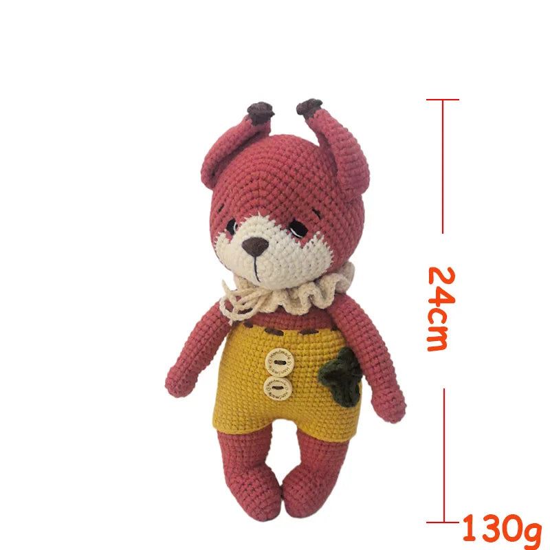 Cuddle Pals Handmade Crochet Animal Plush Dolls – Soft Stuffed Friends in Cute Outfits
