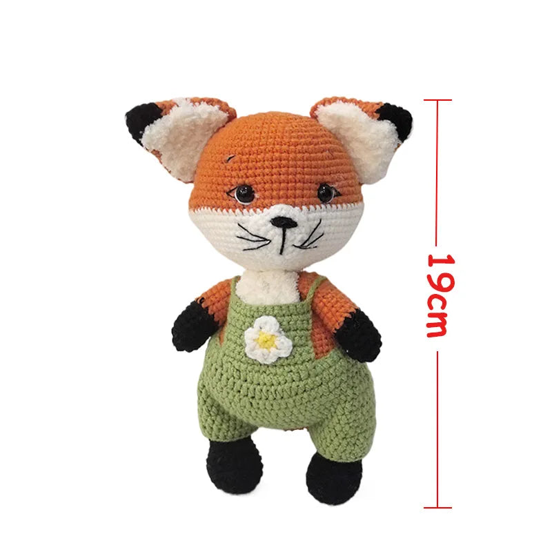 Cuddle Pals Handmade Crochet Animal Plush Dolls – Soft Stuffed Friends in Cute Outfits