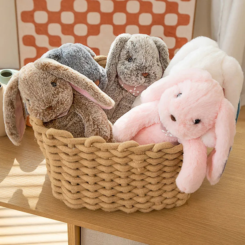 Sweater Buns  Big Ear Bunny Plush – Soft Stuffed Rabbit Dolls in Cozy Knitwear for Girls’ Rooms