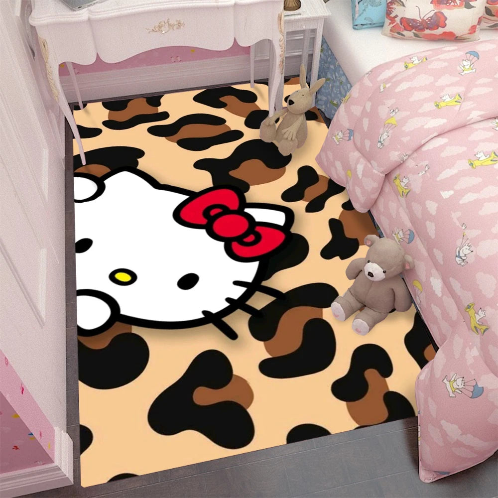 Cozy Hello Kitty Flannel Mat - Perfect for Girl's Room