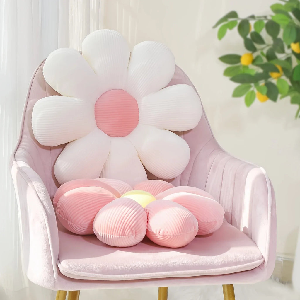 Petal Puff Plush Flower Cushion – Soft Daisy Floor or Seat Pillow