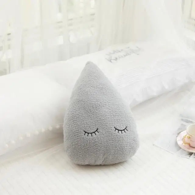 Dreamy Skies Plush Pillow Set – Soft Cloud, Moon, Star & Raindrop Cushions for Kids, Baby Room Decor