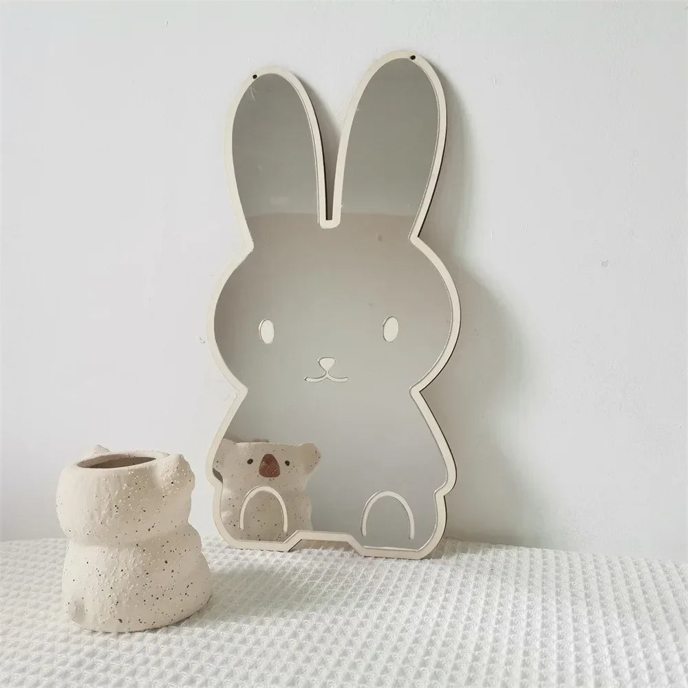 Sugarplum Spaces – Girl’s Bedroom Decorative Bear & Rabbit Acrylic Mirror