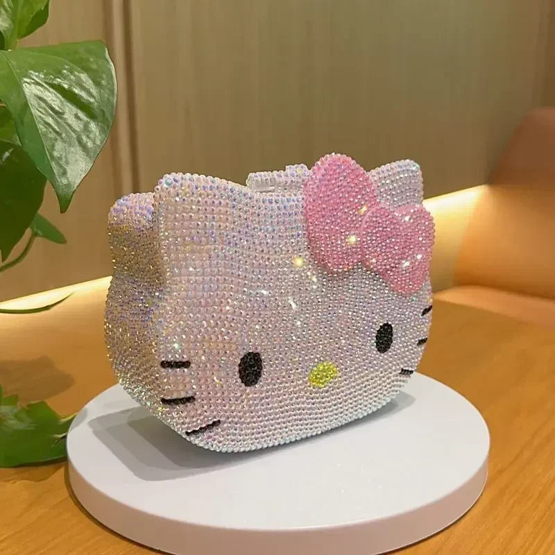 Hello Kitty Bling Jewelry Box with Mirror – Crystal Rhinestone Storage Organizer & Decorative Gift for Girls | Sugarplum Spaces