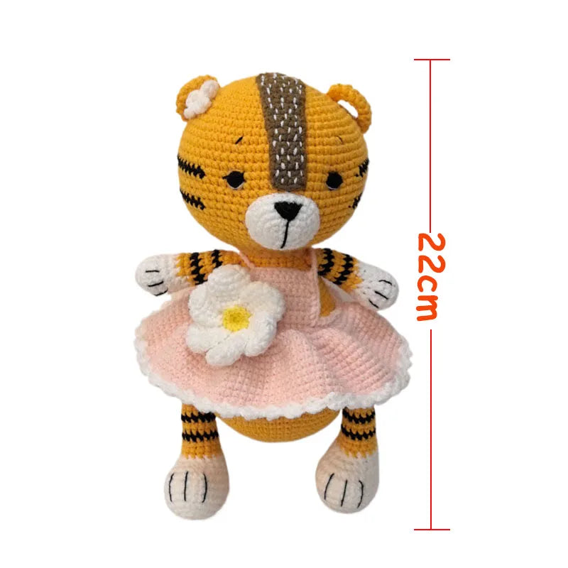 Cuddle Pals Handmade Crochet Animal Plush Dolls – Soft Stuffed Friends in Cute Outfits
