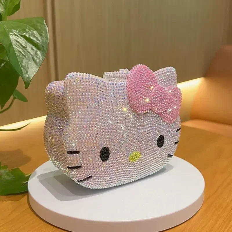 Hello Kitty Bling Jewelry Box with Mirror – Crystal Rhinestone Storage Organizer & Decorative Gift for Girls | Sugarplum Spaces