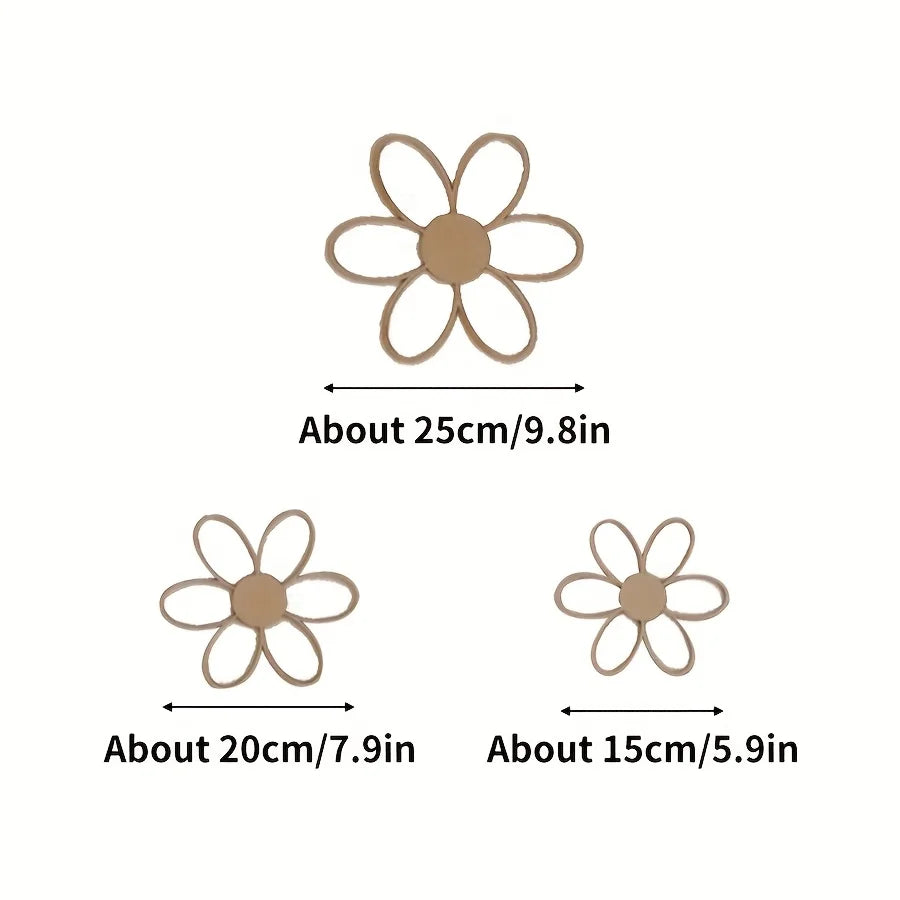 Scandinavian Style Wooden Daisy Wall Décor