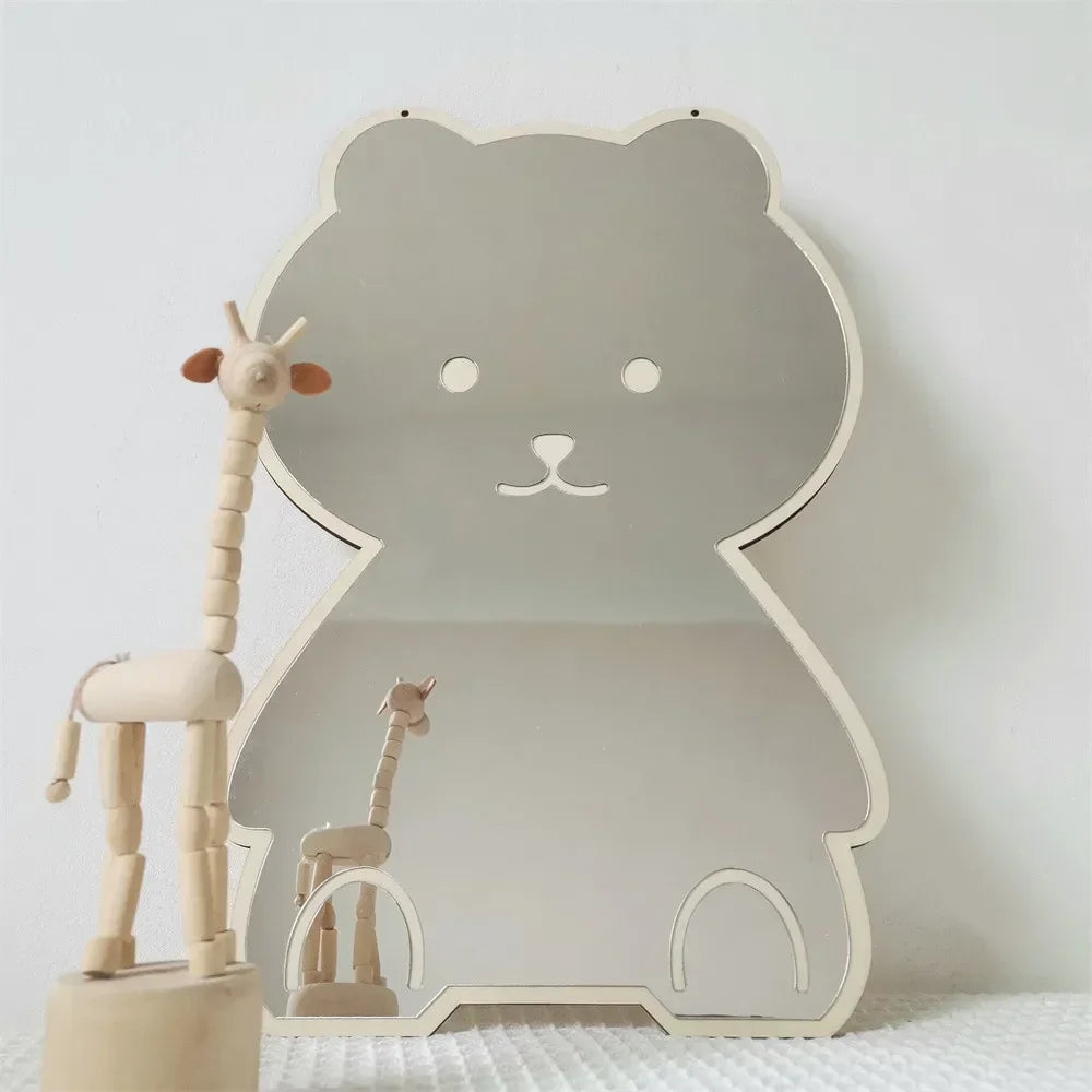 Sugarplum Spaces – Girl’s Bedroom Decorative Bear & Rabbit Acrylic Mirror