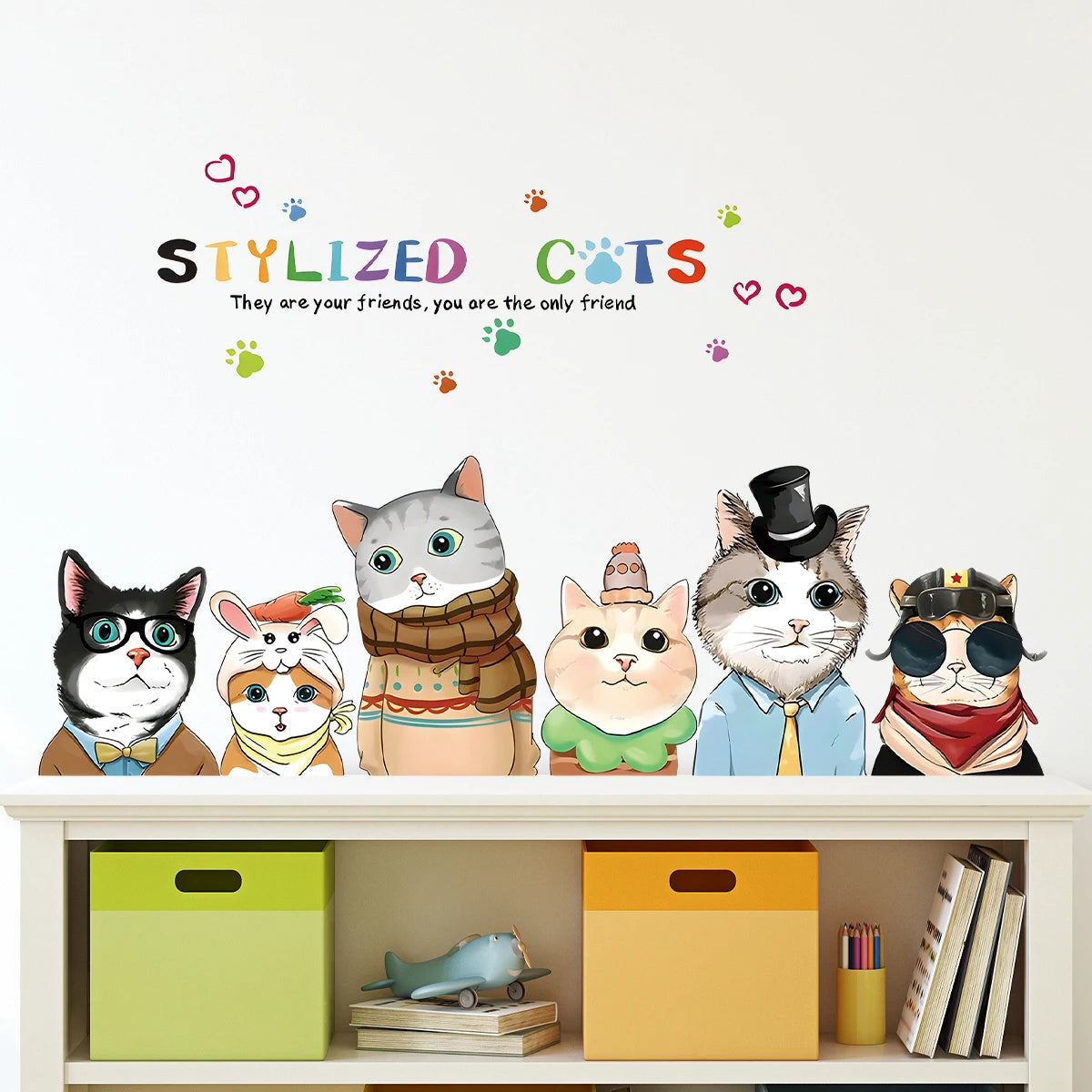Critter Crew Cartoon Animal Wall Stickers – Educational & Easy Peel Décor
