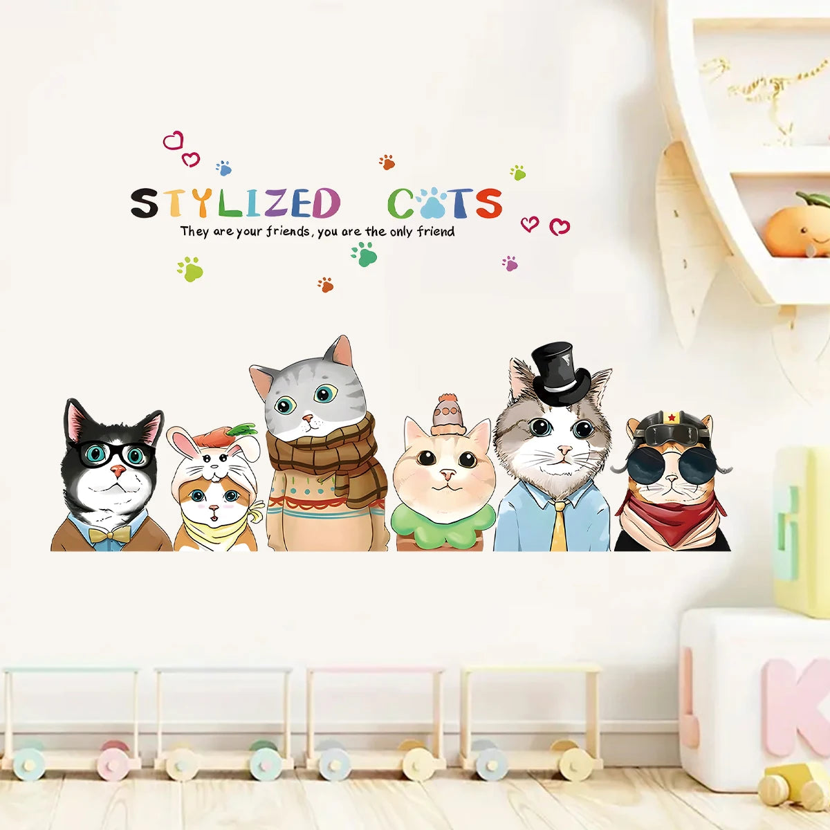 Critter Crew Cartoon Animal Wall Stickers – Educational & Easy Peel Décor