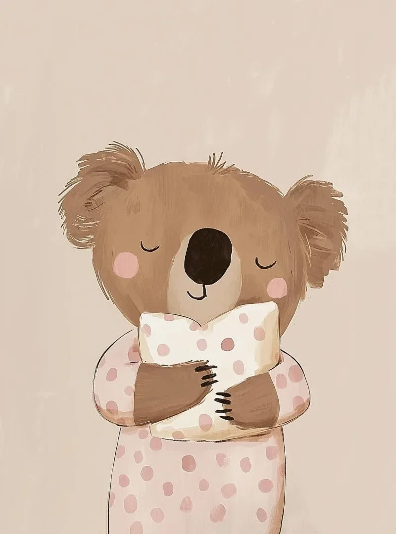 Sugarplum Spaces Nordic Cartoon Animal Canvas Wall Art