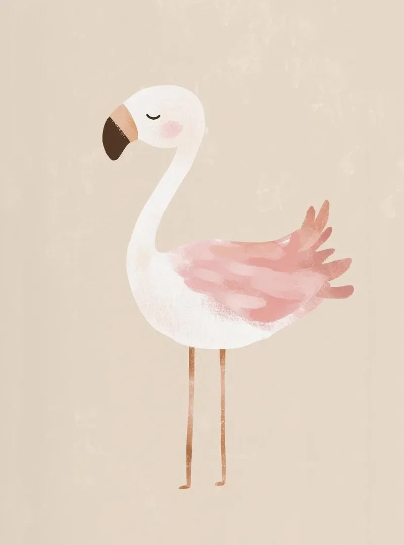 Sugarplum Spaces Nordic Cartoon Animal Canvas Wall Art