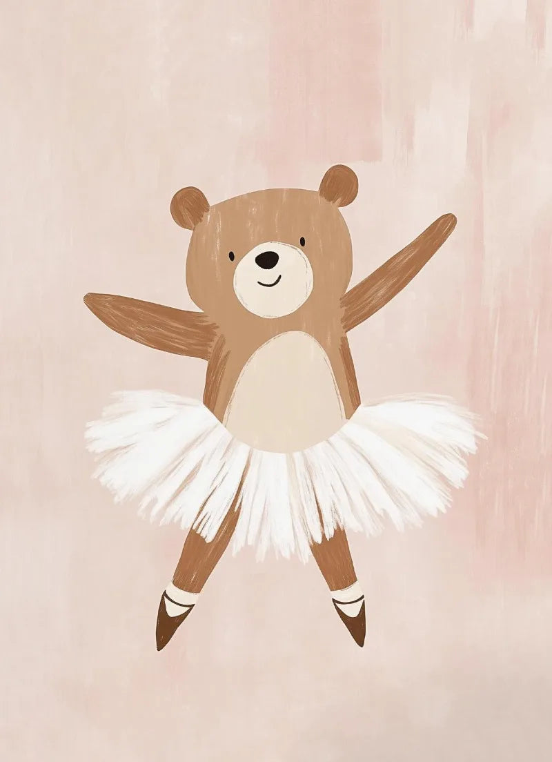 Sugarplum Spaces Nordic Cartoon Animal Canvas Wall Art