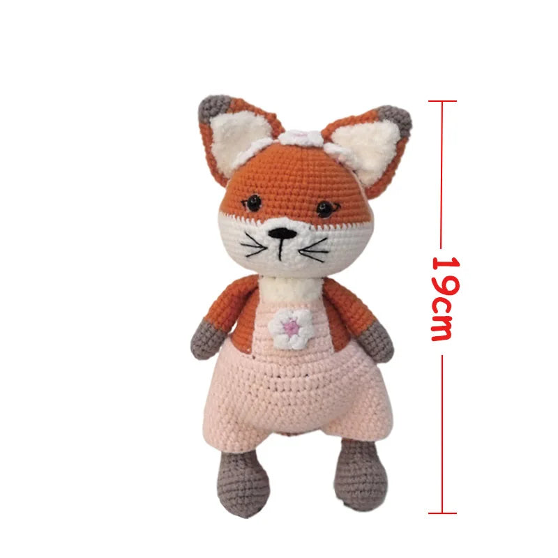 Cuddle Pals Handmade Crochet Animal Plush Dolls – Soft Stuffed Friends in Cute Outfits